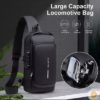 USB charging port sling Anti-theft shoulder bag (Black shape)