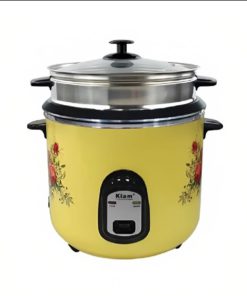 Kiam 1.8 LTR Double Pot Rice Cooker –SFB-5702 |Stainless Steel & Non-Stick