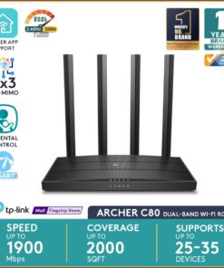 TP-Link Archer C80 Mu-Mimo Gigabit Wi-Fi Router AC1900