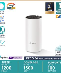 TP-Link Deco E4 AC1200 Router Whole Home Mesh Wi-Fi System 1 Pack