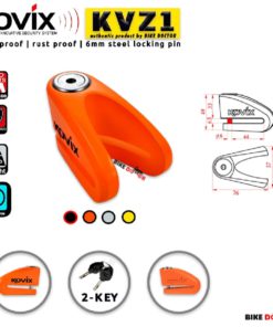 KOVIX KVZI Acid proof Drill & Saw Resistant 6mm Motorcycle Disc Lock-Multicolor (2 Key)